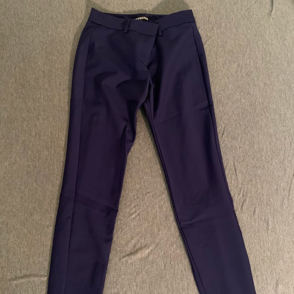 EXPRESS navy blue mid rise slacks - size 4